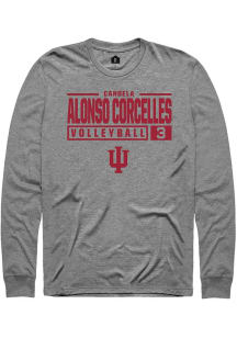 Candela Alonso Corcelles  Indiana Hoosiers Graphite Rally NIL Stacked Box Long Sleeve T Shirt