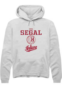 Emma Segal  Rally Indiana Hoosiers Mens White NIL Sport Icon Long Sleeve Hoodie