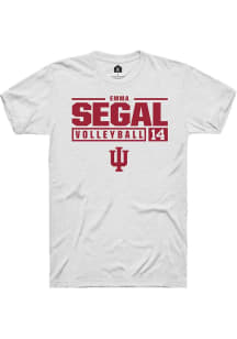 Emma Segal  Indiana Hoosiers White Rally NIL Stacked Box Short Sleeve T Shirt