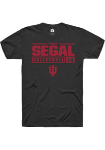 Emma Segal  Indiana Hoosiers Black Rally NIL Stacked Box Short Sleeve T Shirt