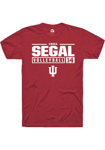 Emma Segal  Indiana Hoosiers Red Rally NIL Stacked Box Short Sleeve T Shirt