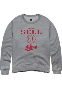 Madilyn Sell  Rally Indiana Hoosiers Mens Graphite NIL Sport Icon Long Sleeve Crew Sweatshirt