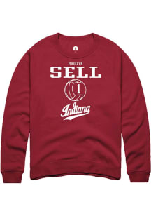 Madilyn Sell  Rally Indiana Hoosiers Mens Red NIL Sport Icon Long Sleeve Crew Sweatshirt