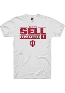 Madilyn Sell  Indiana Hoosiers White Rally NIL Stacked Box Short Sleeve T Shirt