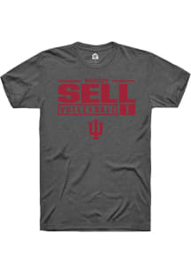 Madilyn Sell  Indiana Hoosiers Dark Grey Rally NIL Stacked Box Short Sleeve T Shirt