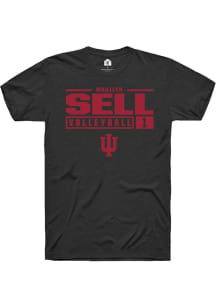 Madilyn Sell  Indiana Hoosiers Black Rally NIL Stacked Box Short Sleeve T Shirt