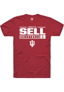 Madilyn Sell  Indiana Hoosiers Red Rally NIL Stacked Box Short Sleeve T Shirt