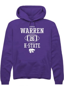 Cooper Warren  Rally K-State Wildcats Mens Purple NIL Sport Icon Long Sleeve Hoodie