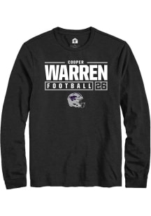 Cooper Warren  K-State Wildcats Black Rally NIL Stacked Box Long Sleeve T Shirt