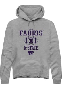 Jack Fabris  Rally K-State Wildcats Mens Graphite NIL Sport Icon Long Sleeve Hoodie
