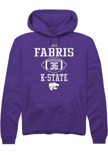Jack Fabris  Rally K-State Wildcats Mens Purple NIL Sport Icon Long Sleeve Hoodie