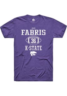 Jack Fabris  K-State Wildcats Purple Rally NIL Sport Icon Short Sleeve T Shirt