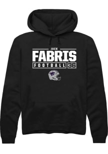 Jack Fabris  Rally K-State Wildcats Mens Black NIL Stacked Box Long Sleeve Hoodie