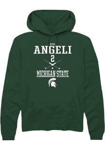 Nina Angeli  Rally Michigan State Spartans Mens Green NIL Sport Icon Long Sleeve Hoodie