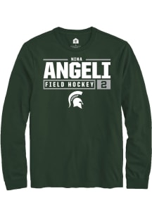 Nina Angeli  Michigan State Spartans Green Rally NIL Stacked Box Long Sleeve T Shirt