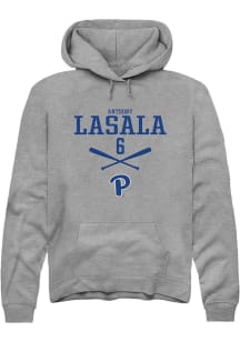 Anthony LaSala  Rally Pitt Panthers Mens Graphite NIL Sport Icon Long Sleeve Hoodie