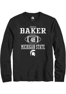 Charlie Baker  Michigan State Spartans Black Rally NIL Sport Icon Long Sleeve T Shirt