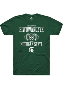 Christopher Piwowarczyk  Michigan State Spartans Green Rally NIL Sport Icon Short Sleeve T Shirt