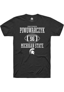 Christopher Piwowarczyk  Michigan State Spartans Black Rally NIL Sport Icon Short Sleeve T Shirt