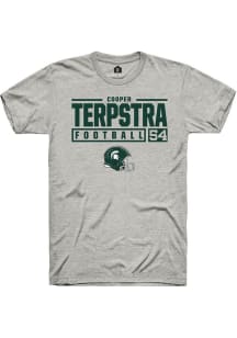 Cooper Terpstra  Michigan State Spartans Ash Rally NIL Stacked Box Short Sleeve T Shirt
