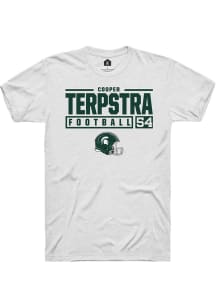 Cooper Terpstra  Michigan State Spartans White Rally NIL Stacked Box Short Sleeve T Shirt