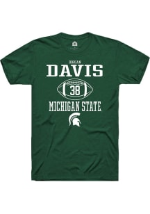 Dorian Davis  Michigan State Spartans Green Rally NIL Sport Icon Short Sleeve T Shirt