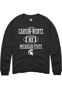 Jackson Carson-Wentz  Rally Michigan State Spartans Mens Black NIL Sport Icon Long Sleeve Crew Swe..