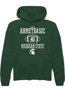 Tarik Ahmetbasic  Rally Michigan State Spartans Mens Green NIL Sport Icon Long Sleeve Hoodie
