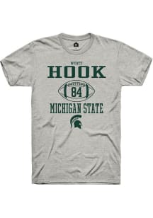 Wyatt Hook  Michigan State Spartans Ash Rally NIL Sport Icon Short Sleeve T Shirt
