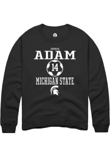 Joshua Adam  Rally Michigan State Spartans Mens Black NIL Sport Icon Long Sleeve Crew Sweatshirt
