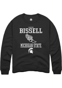 Carter Bissell  Rally Michigan State Spartans Mens Black NIL Sport Icon Long Sleeve Crew Sweatshir..