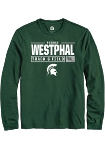 Thomas Westphal  Michigan State Spartans Green Rally NIL Stacked Box Long Sleeve T Shirt