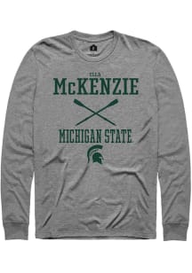 Ella McKenzie  Michigan State Spartans Graphite Rally NIL Sport Icon Long Sleeve T Shirt