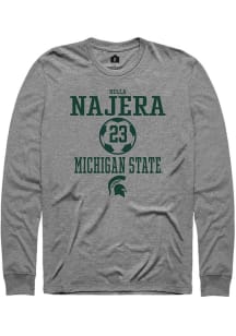 Bella Najera  Michigan State Spartans Graphite Rally NIL Sport Icon Long Sleeve T Shirt