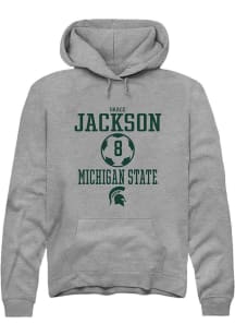 Grace Jackson  Rally Michigan State Spartans Mens Graphite NIL Sport Icon Long Sleeve Hoodie