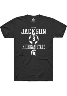 Grace Jackson  Michigan State Spartans Black Rally NIL Sport Icon Short Sleeve T Shirt