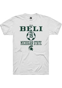 Julia Beli  Michigan State Spartans White Rally NIL Sport Icon Short Sleeve T Shirt