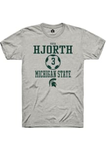 Taya Hjorth  Michigan State Spartans Ash Rally NIL Sport Icon Short Sleeve T Shirt