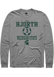 Taya Hjorth  Michigan State Spartans Graphite Rally NIL Sport Icon Long Sleeve T Shirt