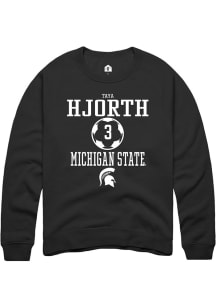 Taya Hjorth  Rally Michigan State Spartans Mens Black NIL Sport Icon Long Sleeve Crew Sweatshirt