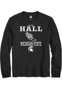 Anyssa Hall  Michigan State Spartans Black Rally NIL Sport Icon Long Sleeve T Shirt