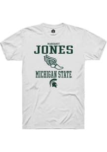 Margaret Jones  Michigan State Spartans White Rally NIL Sport Icon Short Sleeve T Shirt