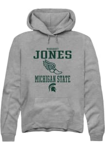 Margaret Jones  Rally Michigan State Spartans Mens Graphite NIL Sport Icon Long Sleeve Hoodie