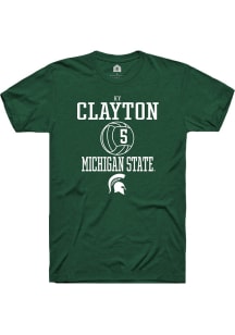 Ky Clayton  Michigan State Spartans Green Rally NIL Sport Icon Short Sleeve T Shirt