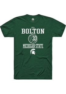 Mya Bolton  Michigan State Spartans Green Rally NIL Sport Icon Short Sleeve T Shirt