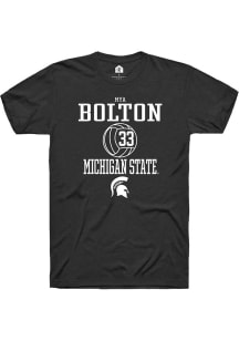 Mya Bolton  Michigan State Spartans Black Rally NIL Sport Icon Short Sleeve T Shirt