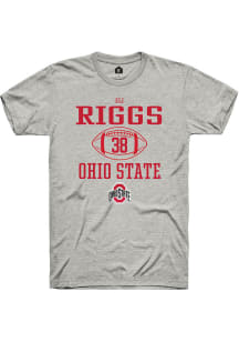Eli Riggs  Ohio State Buckeyes Ash Rally NIL Sport Icon Short Sleeve T Shirt