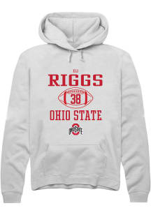Eli Riggs  Rally Ohio State Buckeyes Mens White NIL Sport Icon Long Sleeve Hoodie