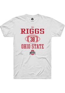 Eli Riggs  Ohio State Buckeyes White Rally NIL Sport Icon Short Sleeve T Shirt