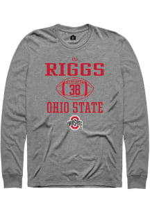 Eli Riggs  Ohio State Buckeyes Graphite Rally NIL Sport Icon Long Sleeve T Shirt